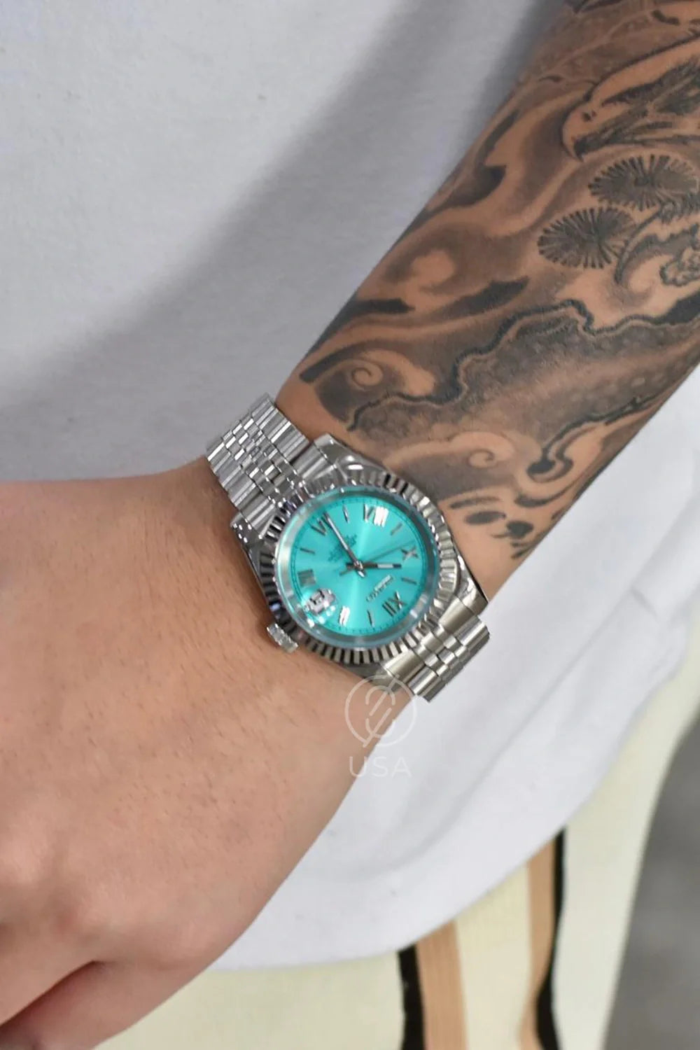 Mod Datejust Roman Tiffany Blue