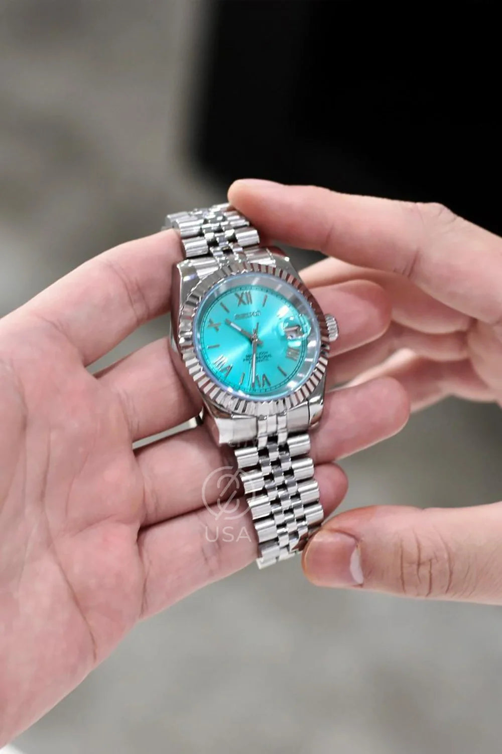 Mod Datejust Roman Tiffany Blue