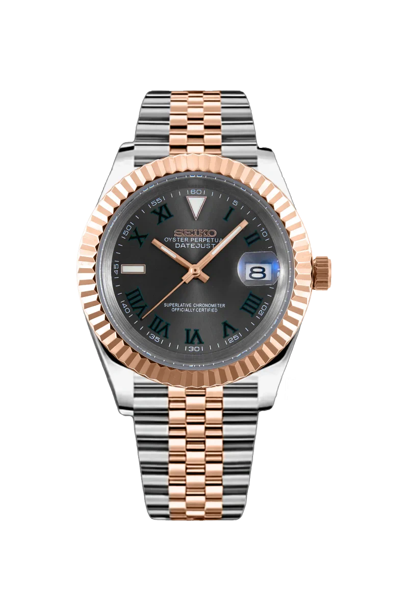 Mod Datejust Wimbledon Two-Tone Rose Gold Gray