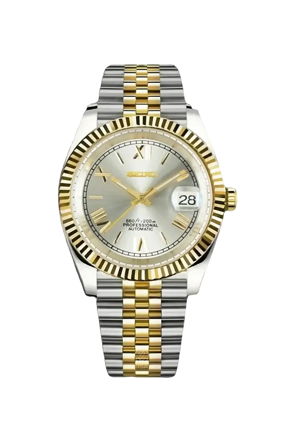 Mod Datejust Two-Tone Gold Roman