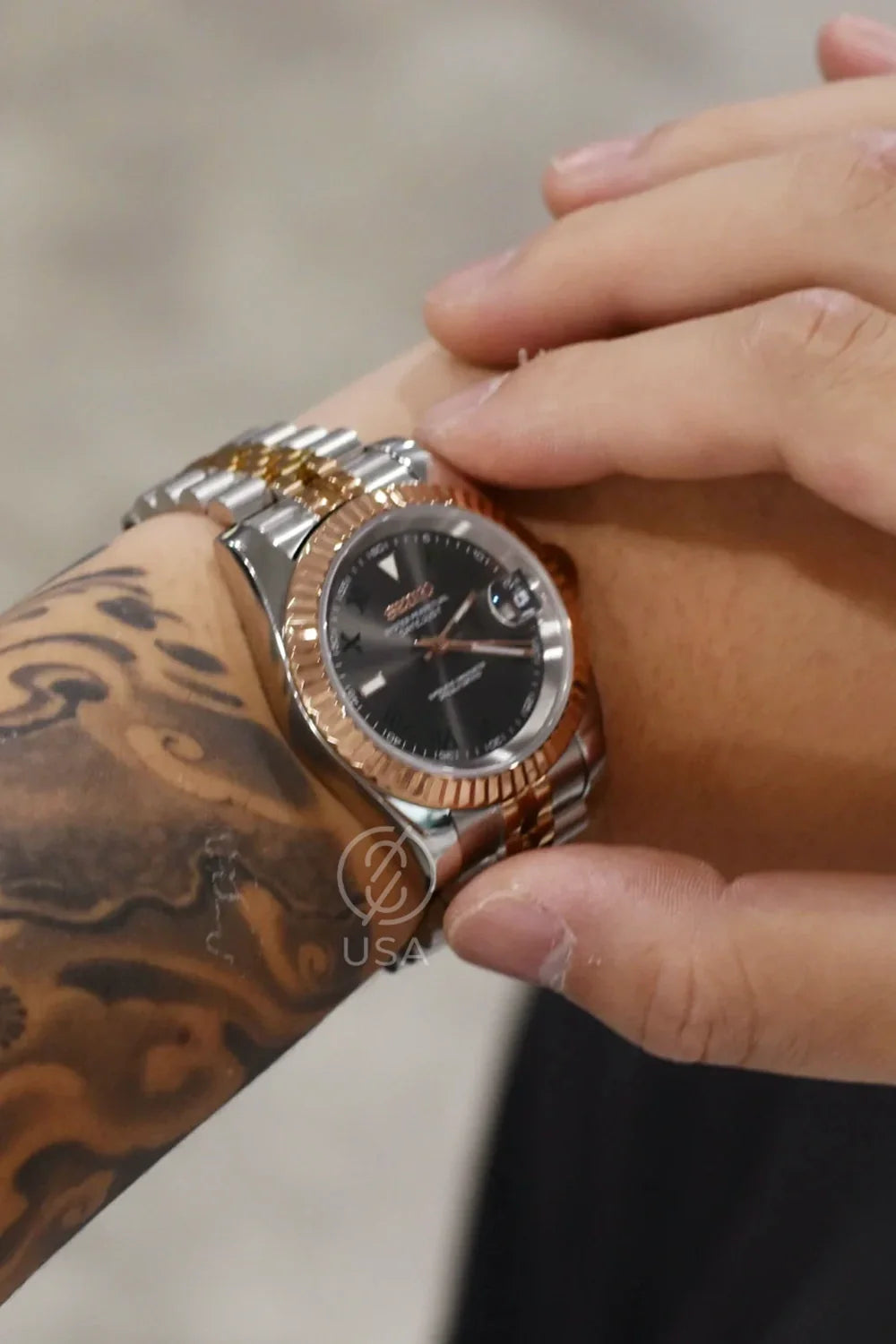 Mod Datejust Wimbledon Two-Tone Rose Gold Gray