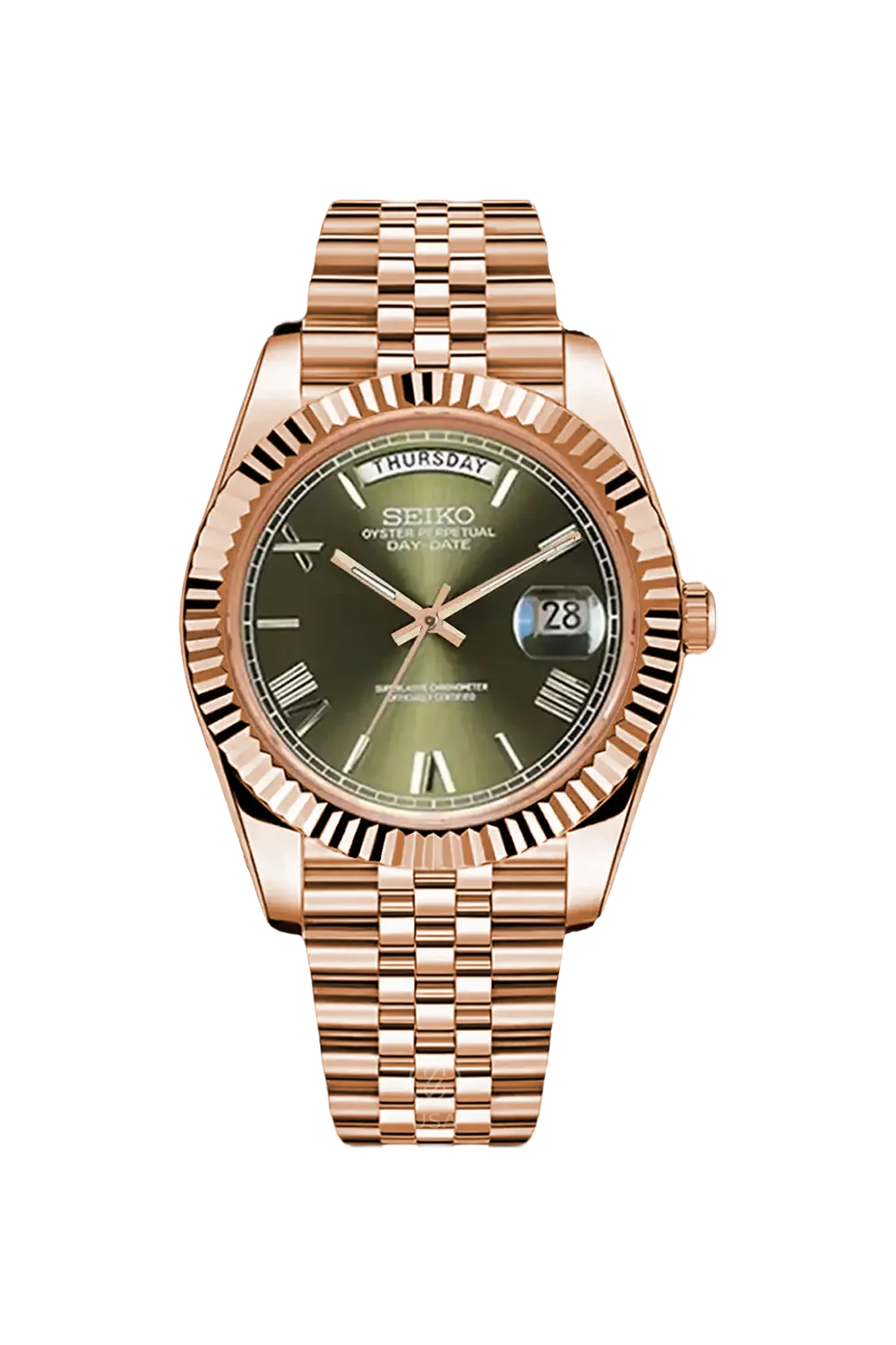 Mod Day-Date Rose Gold Green