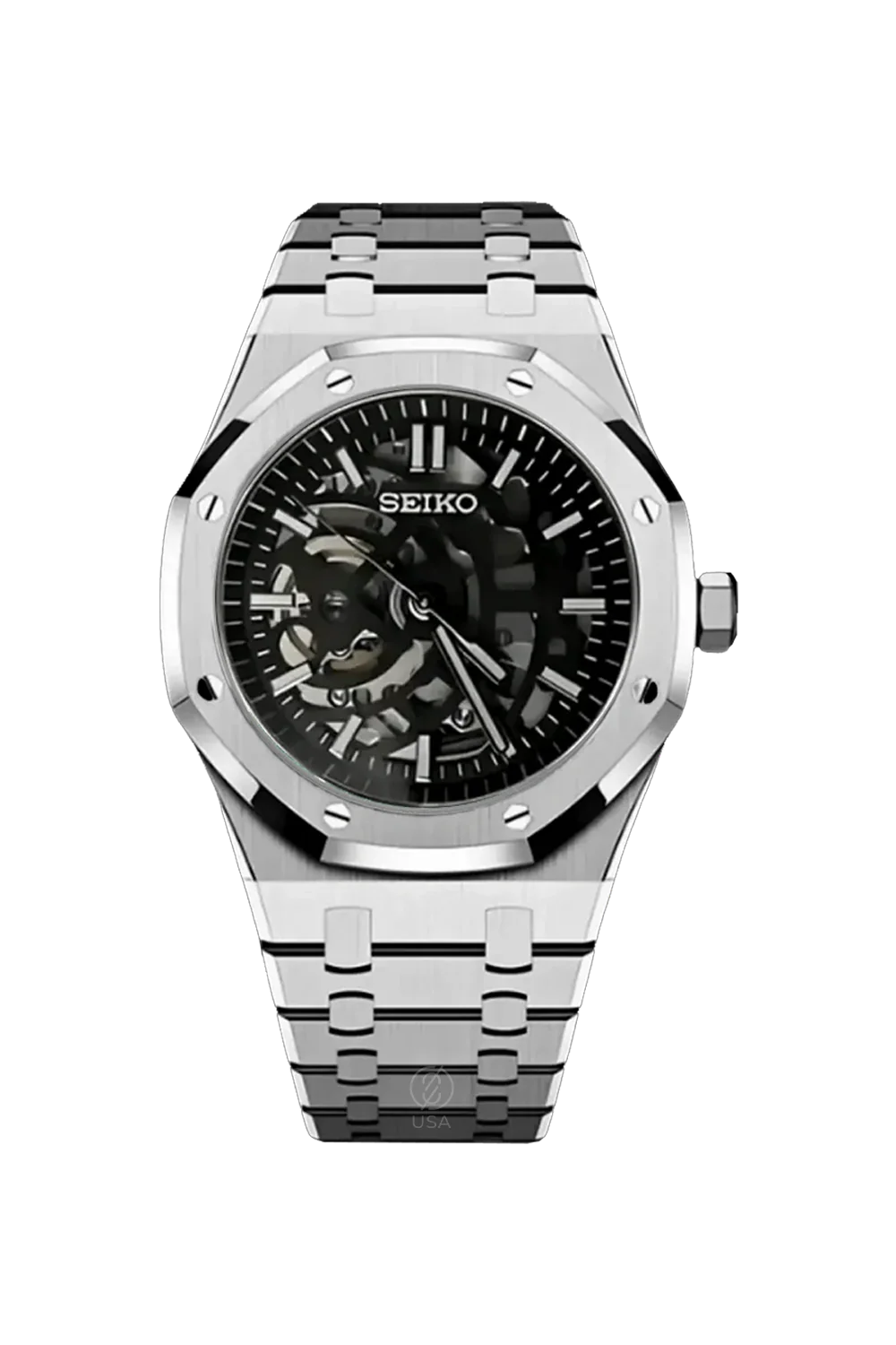 Mod Royal Oak Skeleton Black Silver