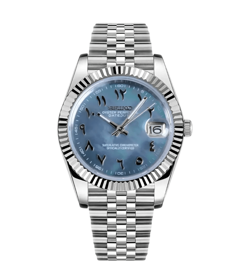 Seiko Mod Datejust Blue Arabic Cosmos