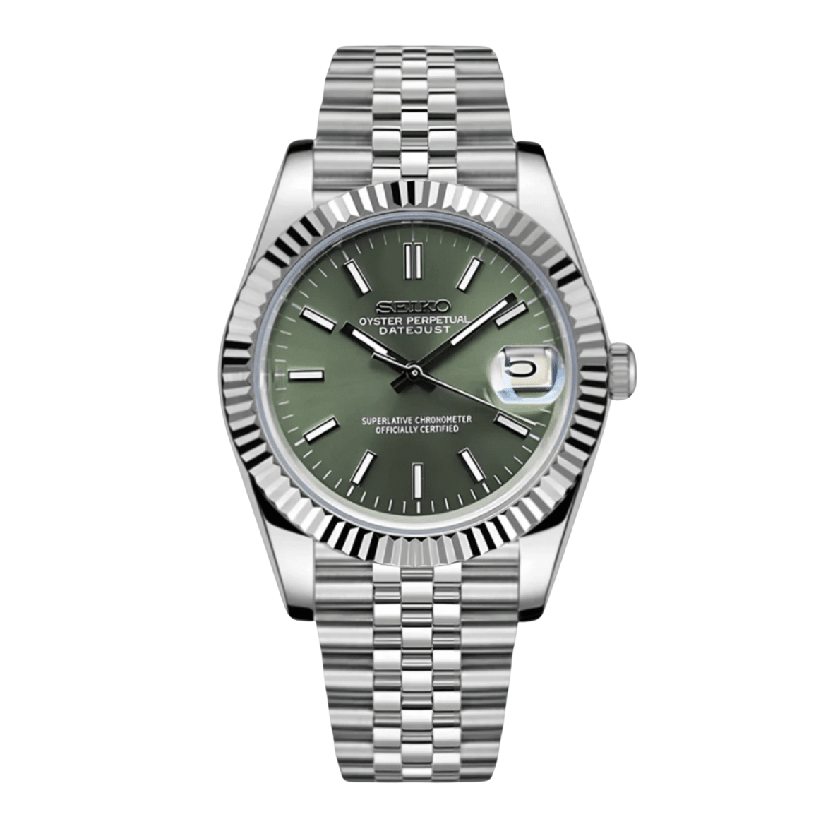 Seiko Mod Datejust Olive