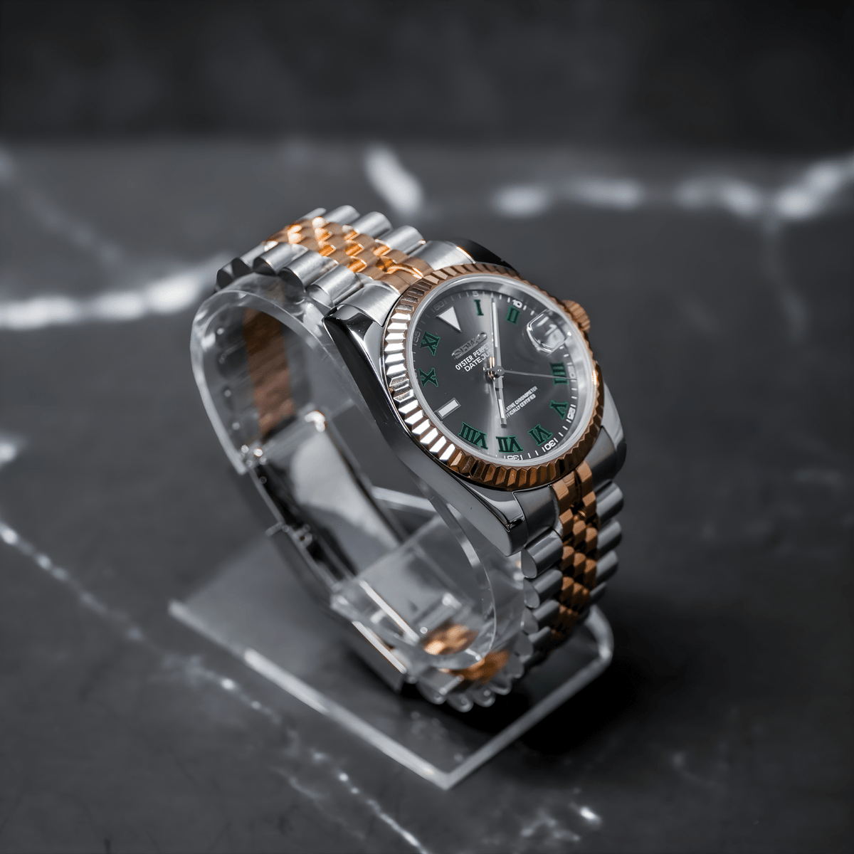 Seiko Mod Datejust Twotone Wimbledon