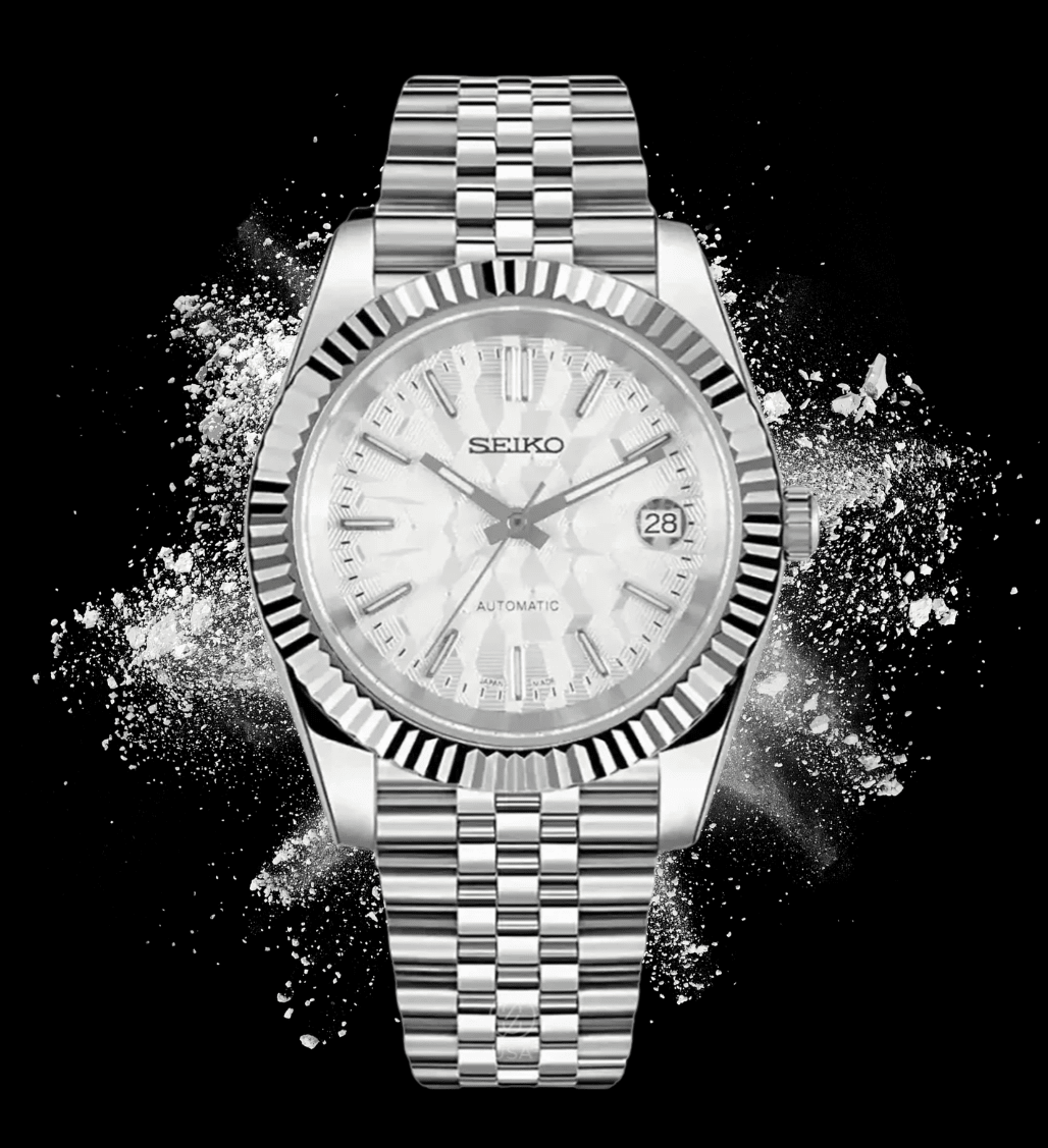 Seiko Mod Datejust White Mosaic