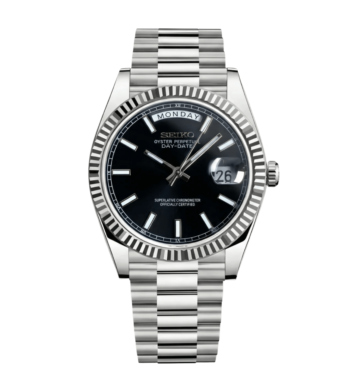 Seiko Mod Day-Date Black