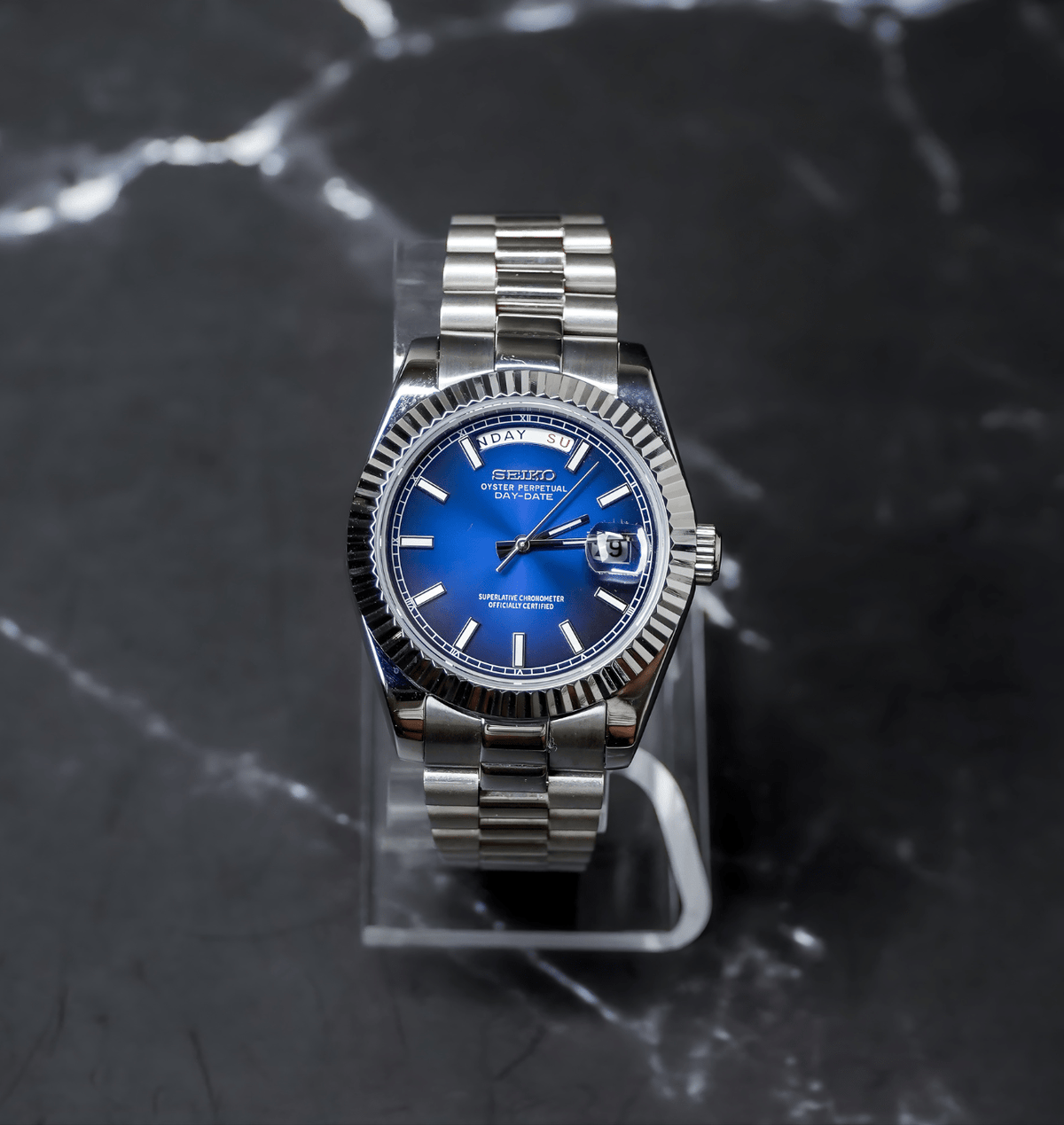 Seiko Mod Day-Date Classic Blue