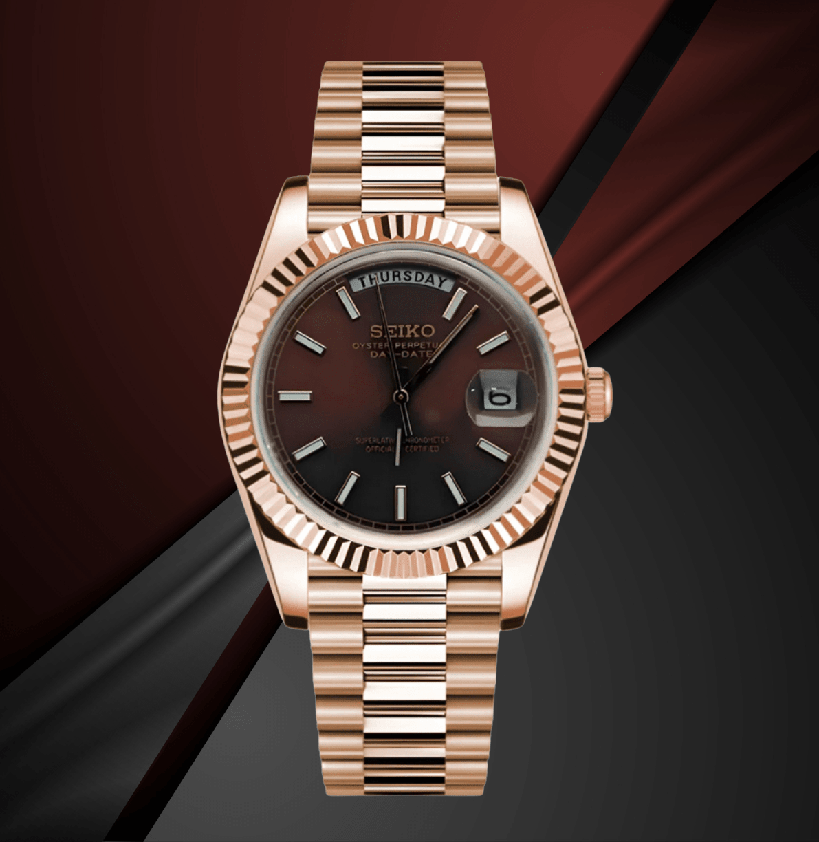 Seiko Mod Day-Date RG Chocolate