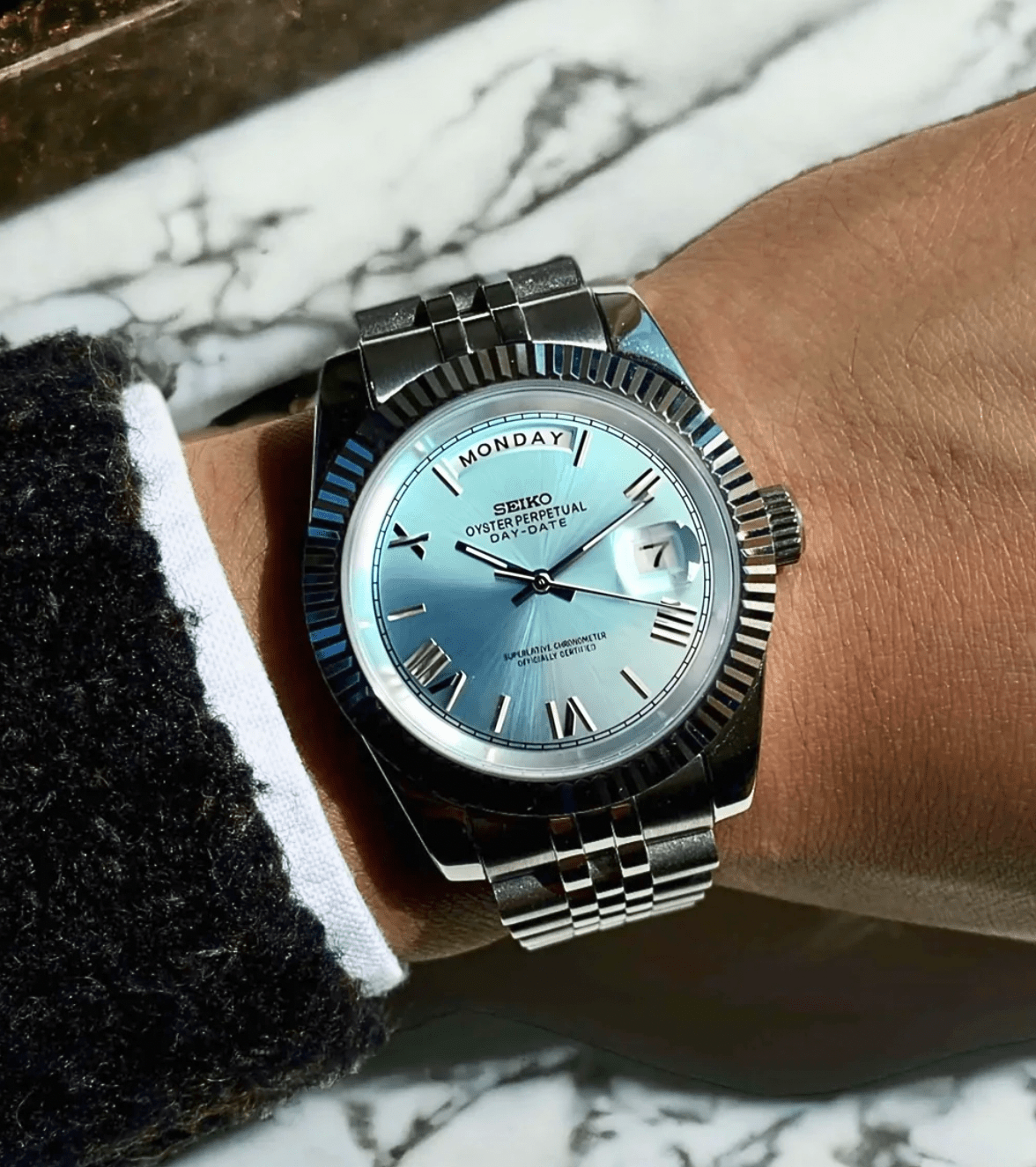 Seiko Mod Day-Date Roman Tiffany