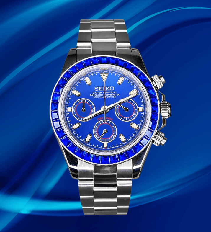 Seiko Mod Daytona Blue Diamond