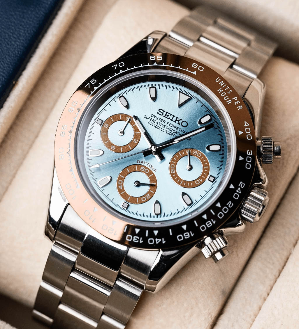 Seiko Mod Daytona Brown Blue
