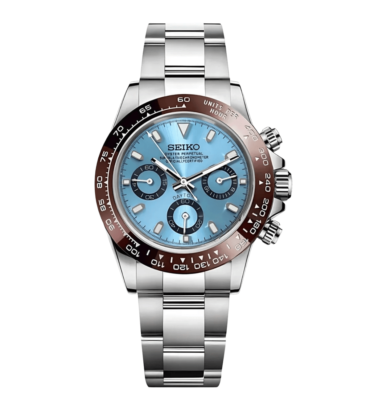 Seiko Mod Daytona Brown Blue