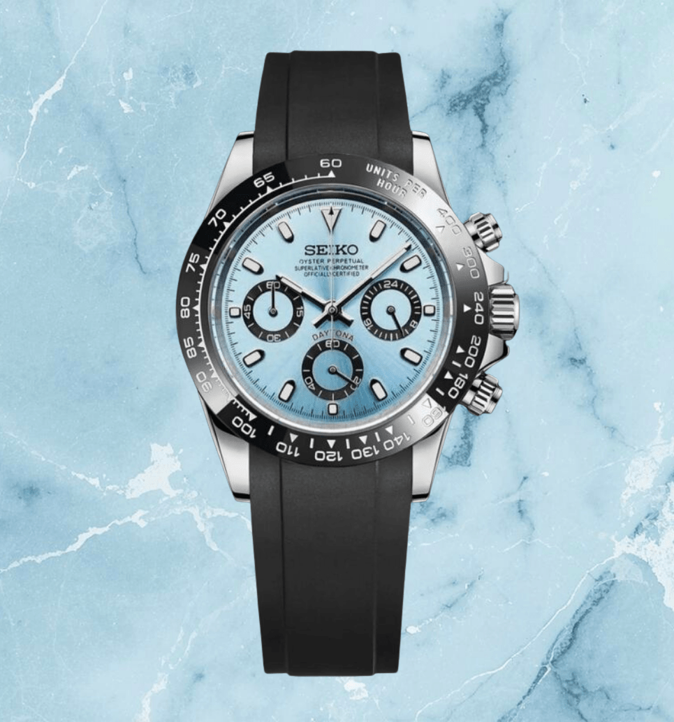 Seiko Mod Daytona Ice Blue Ceramic