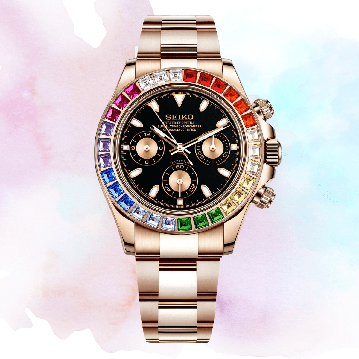 Seiko Mod Daytona RG Rainbow