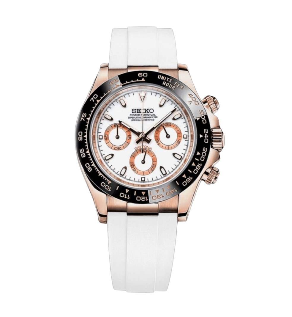 Seiko Mod Daytona RG White