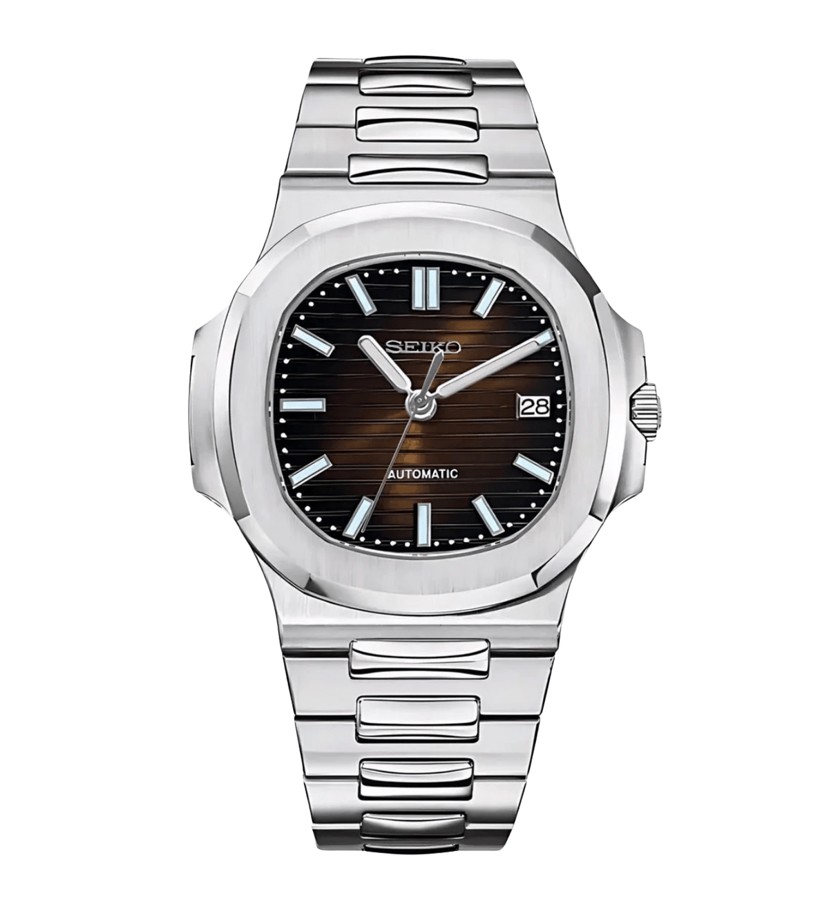 Seiko Mod Nautilus Brown