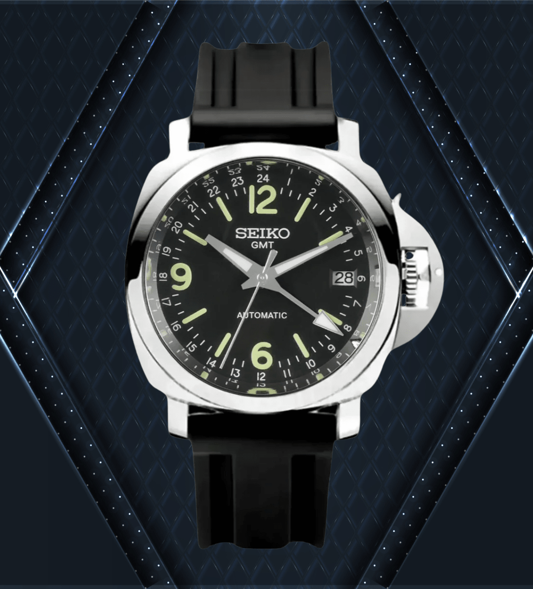 Seiko Mod Paneiko GMT Black