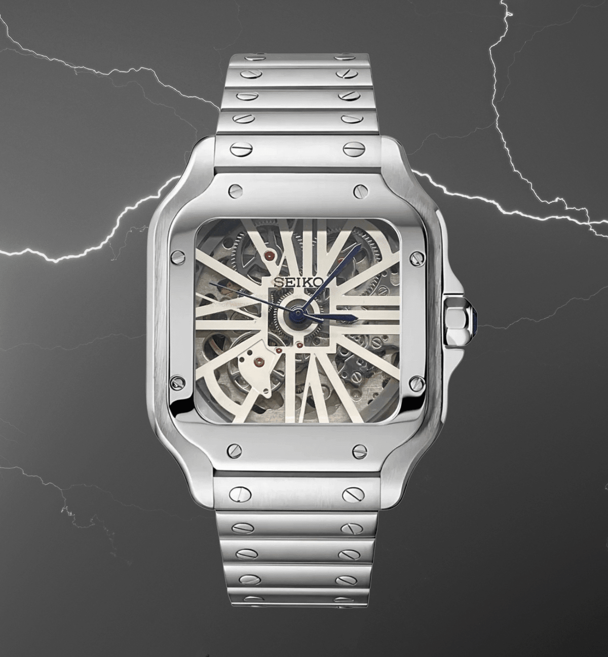 Seiko Mod Santos Skeleton