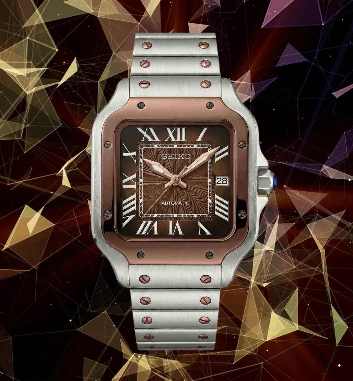 Seiko Mod Santos Twotone Mocha
