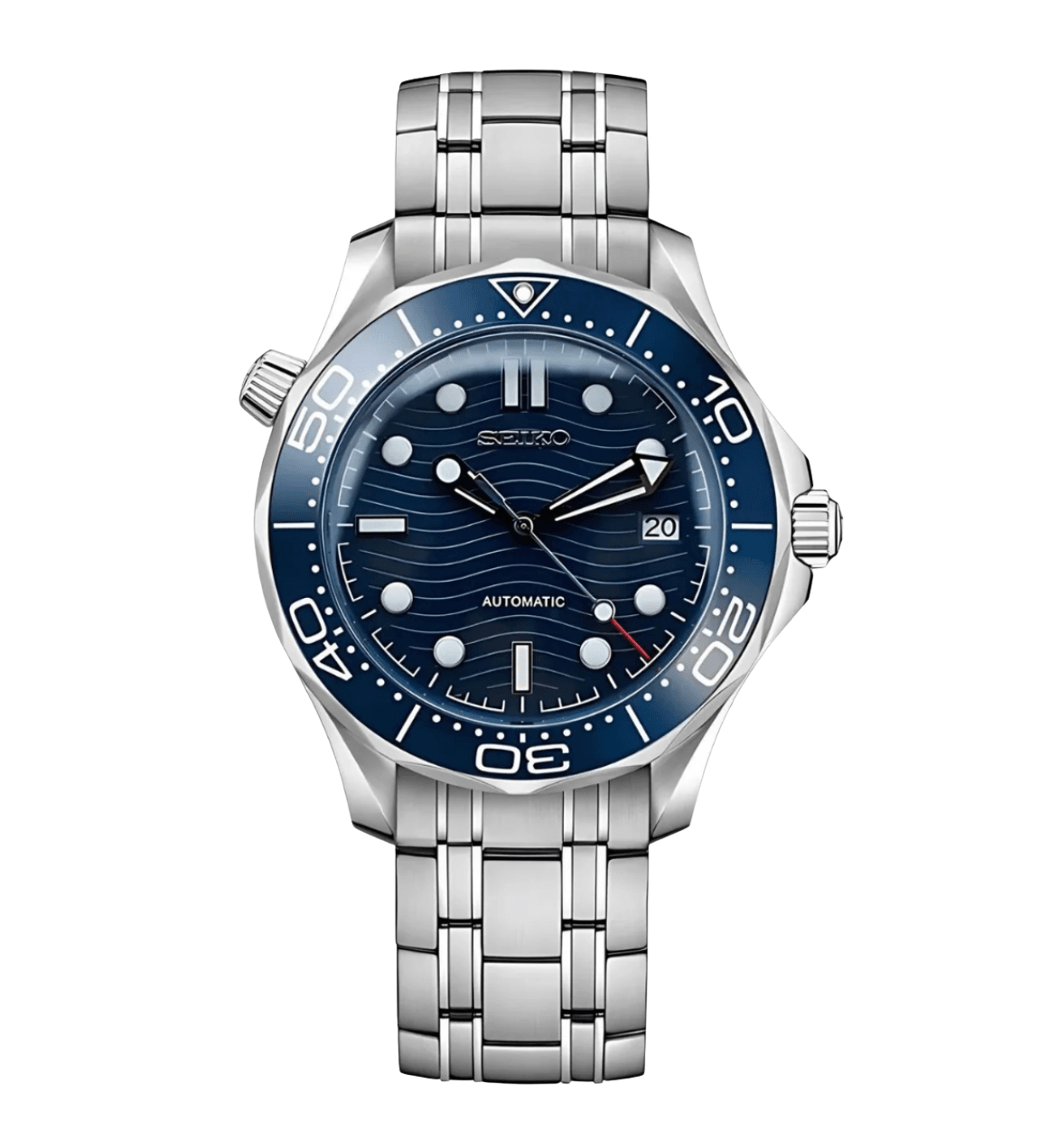 Seiko Mod Seamaster Blue