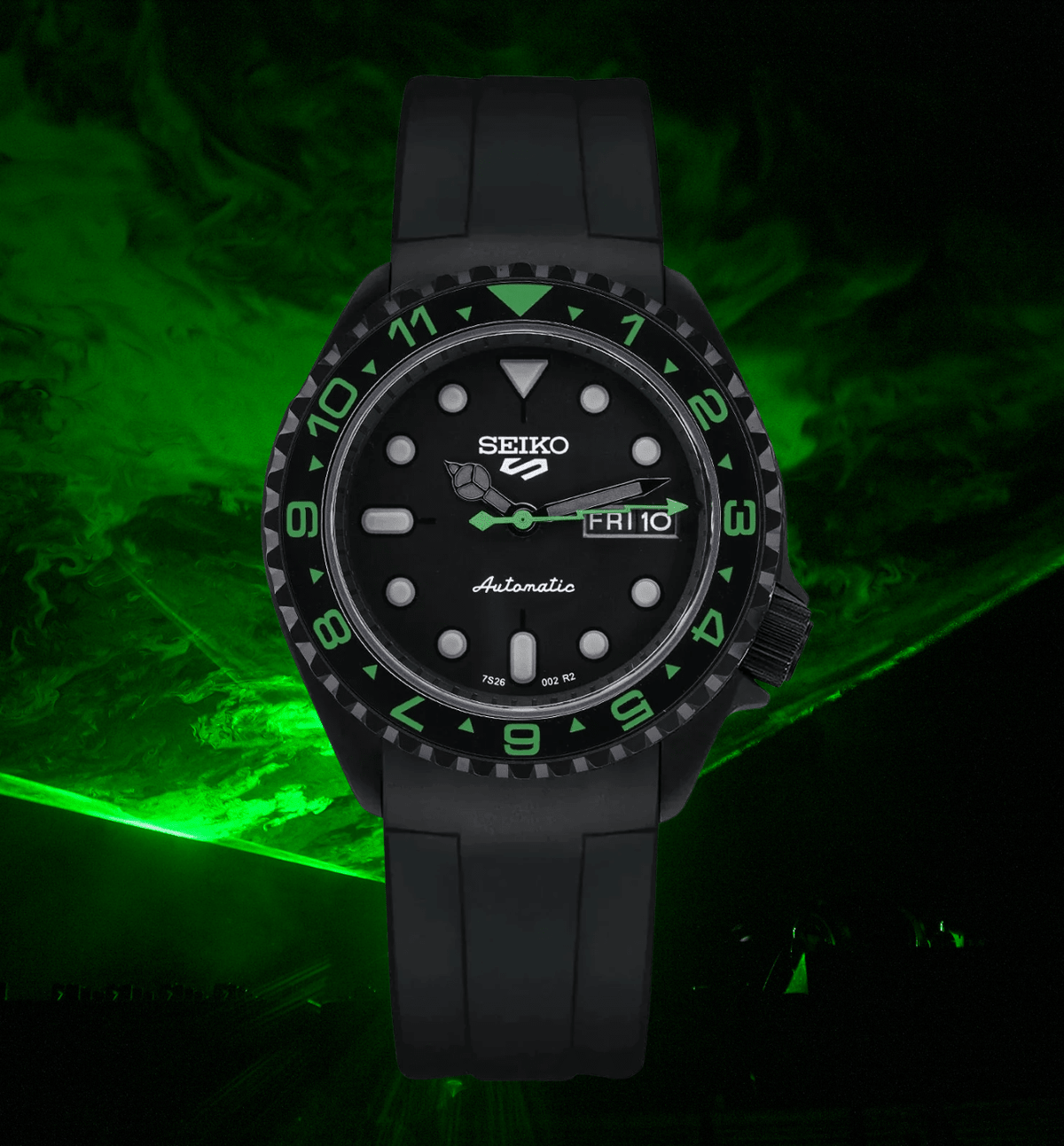 Seiko Mod SKX007 Black Green