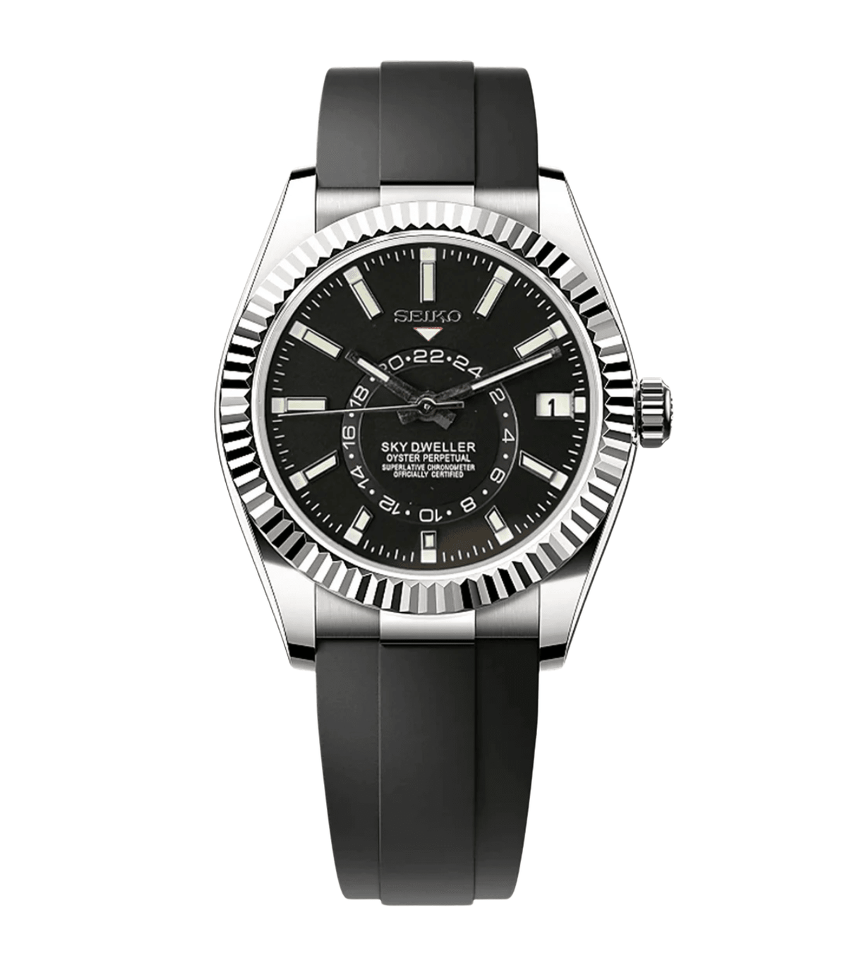 Seiko Mod Sky-Dweller Black