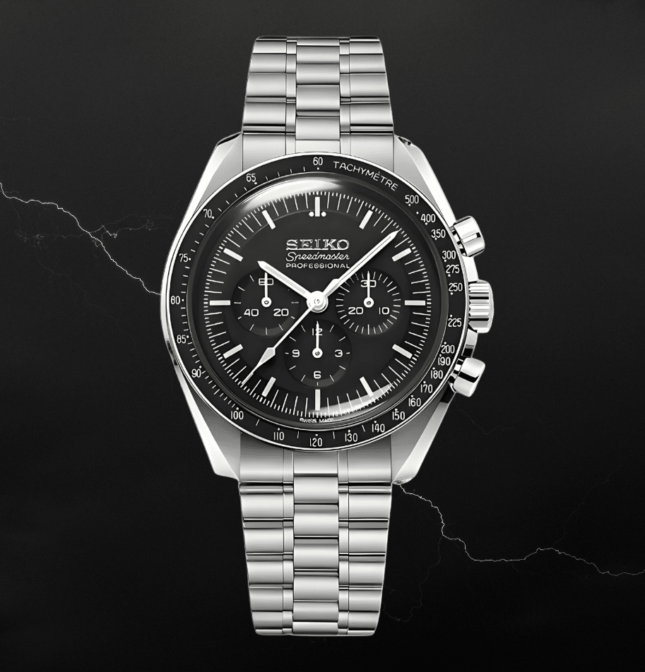 Seiko Mod Speedmaster Black