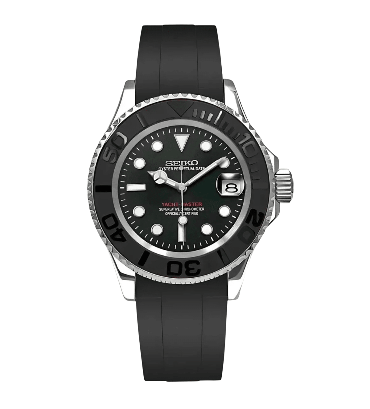 Seiko Mod Yacht Master Black