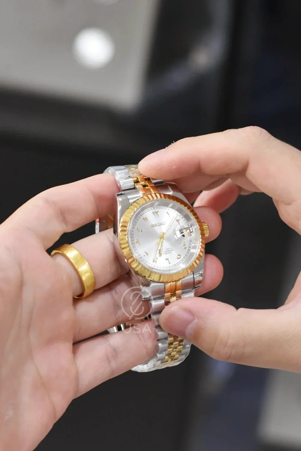 Mod Datejust Two-Tone Gold Arabic