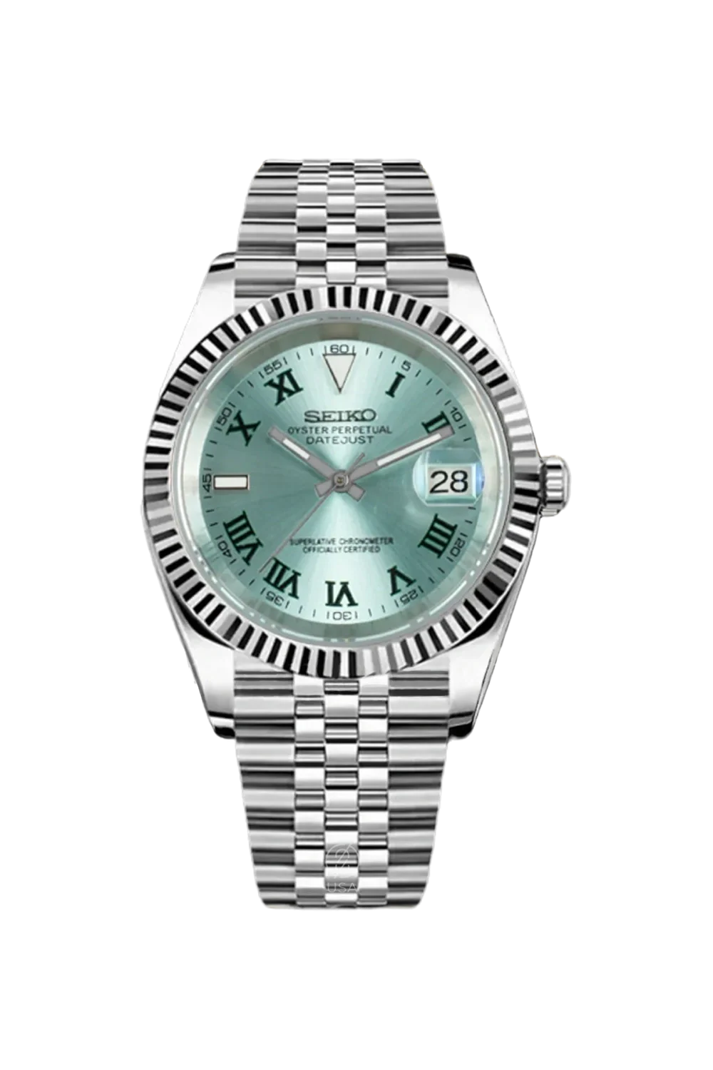 Mod Datejust Wimbledon Sky Blue