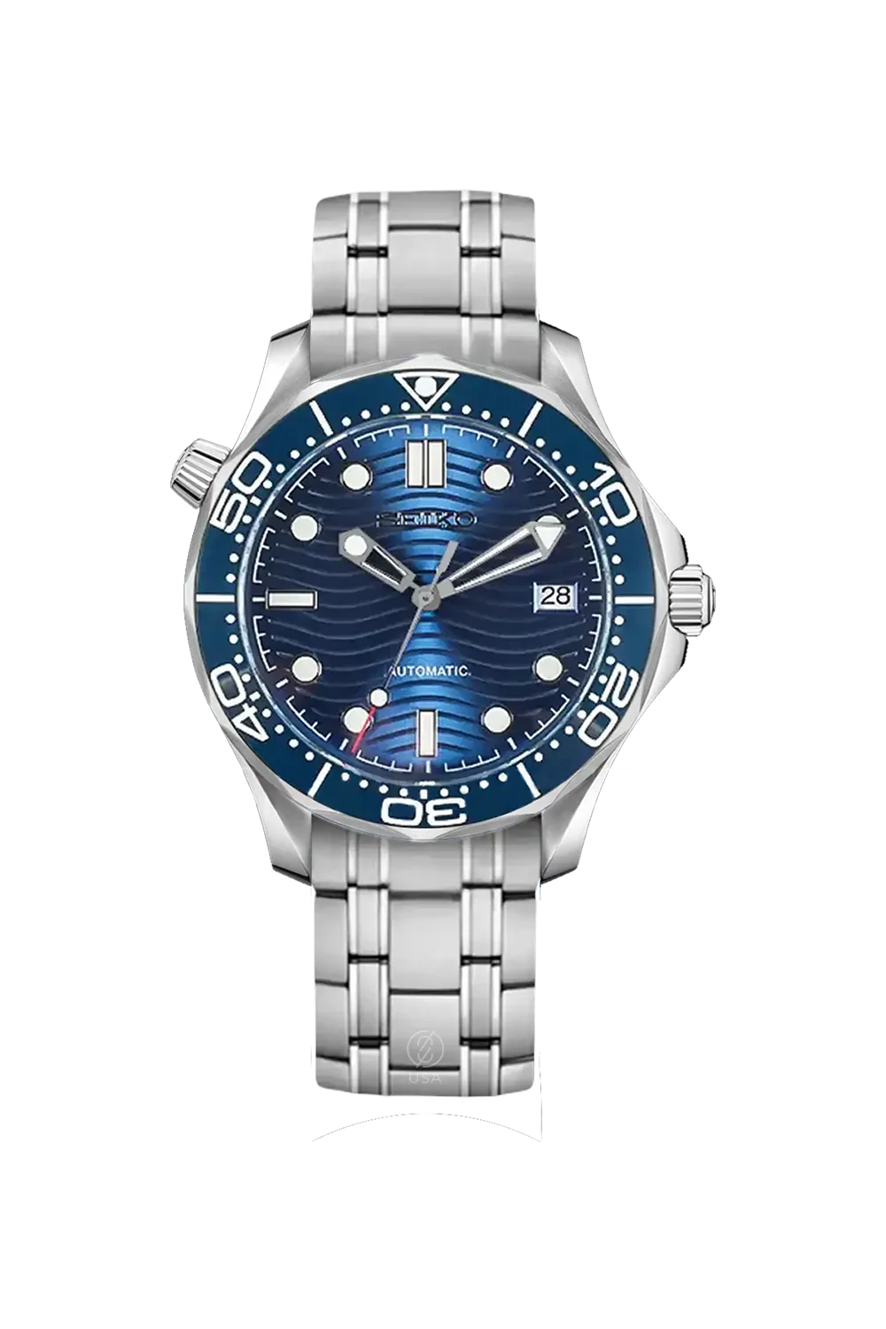 Mod Seamaster Silver Blue