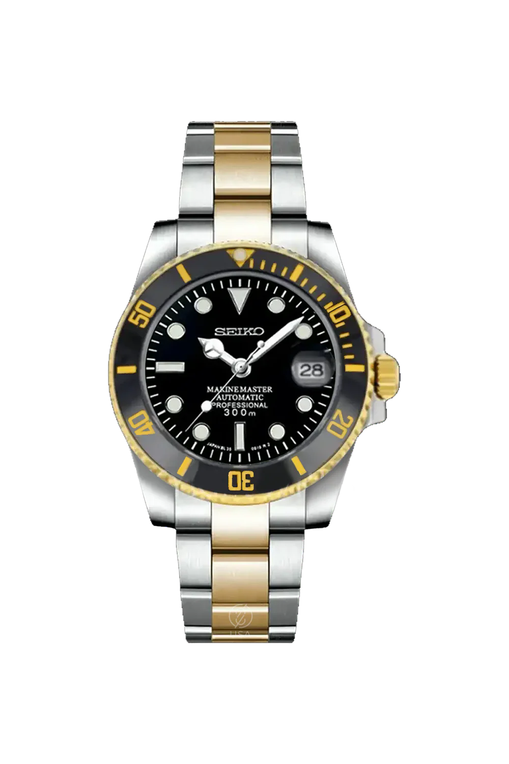 Mod Submariner Two-Tone Gold Black