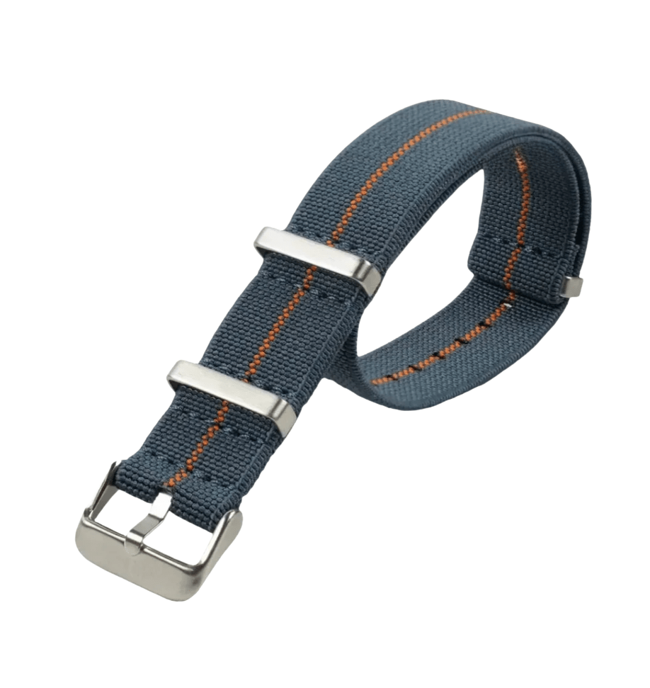 Deep Grey & Orange Nylon Strap