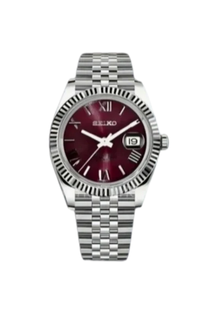 Mod Datejust Silver Red