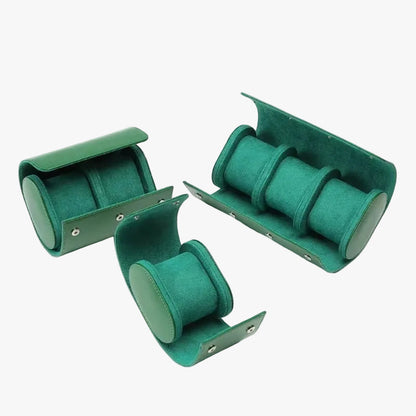 Green Multi-Slot Watch Travel Case