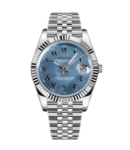 Seiko Mod Datejust Blue Arabic Cosmos