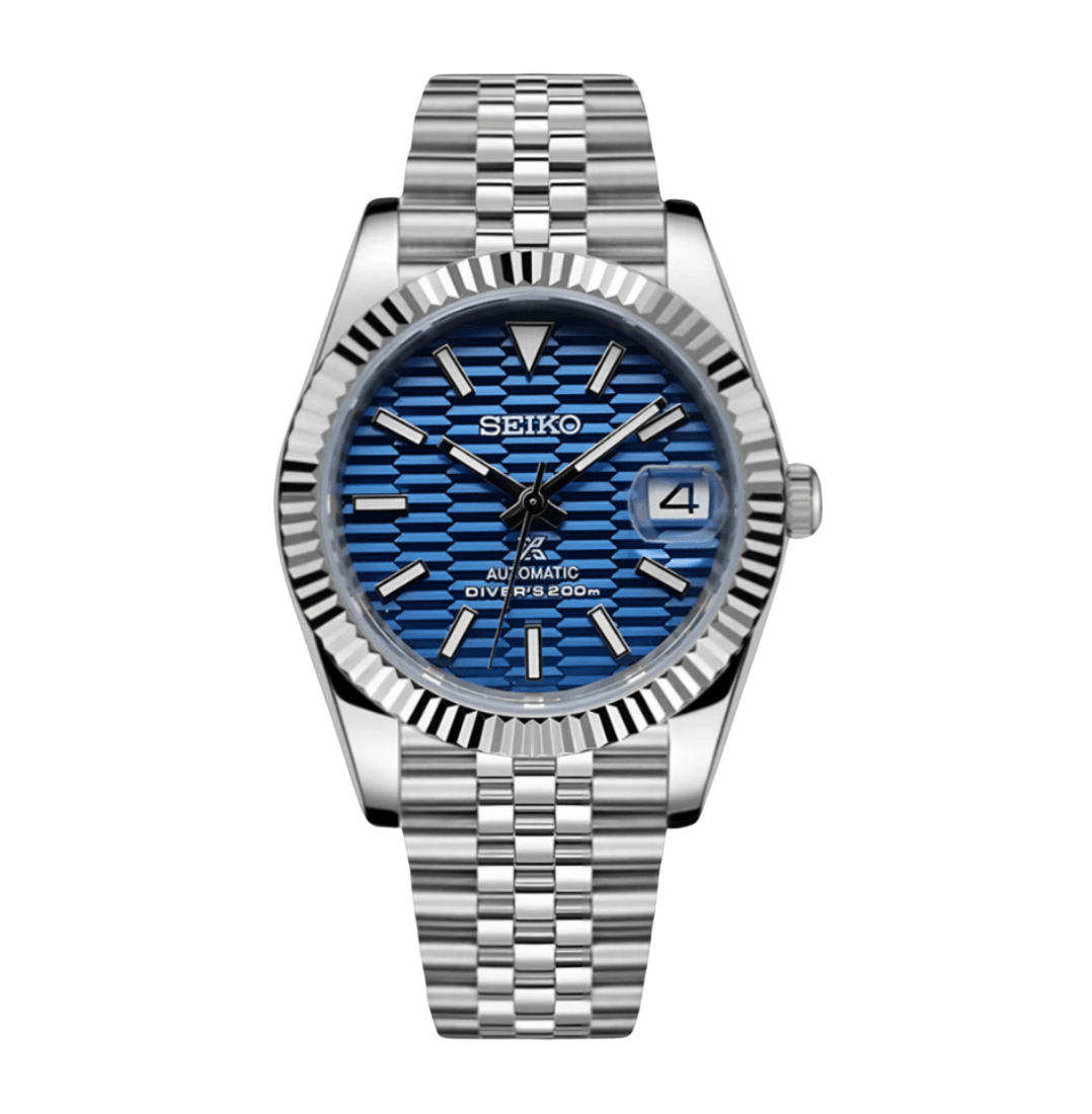 Seiko Mod Datejust Blue Motif