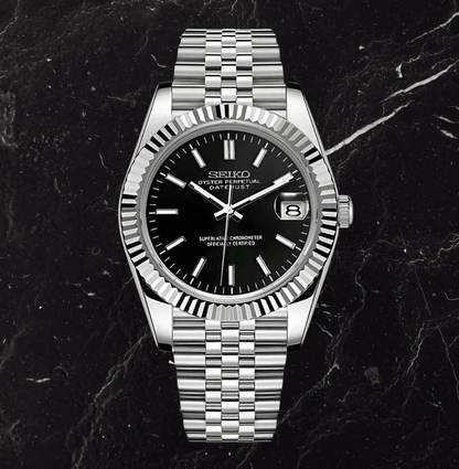 Seiko Mod Datejust Classic Black
