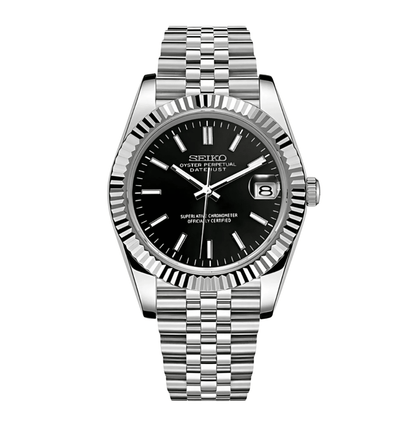 Seiko Mod Datejust Classic Black