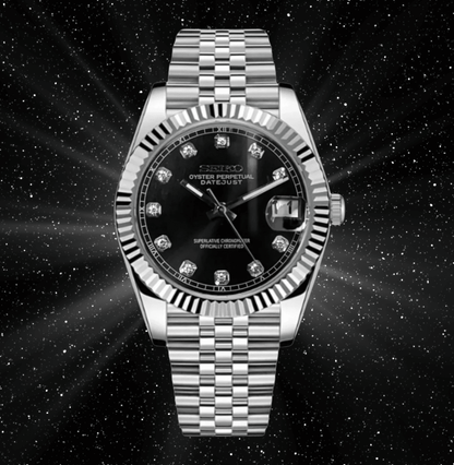 Seiko Mod Datejust Gem Black