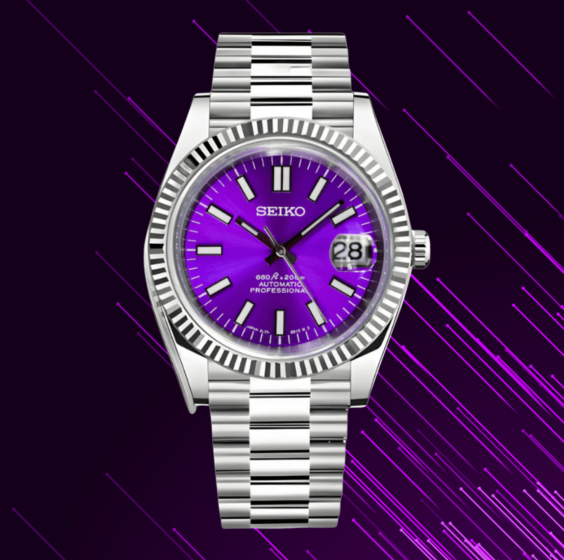Seiko Mod Datejust Purple