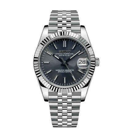 Seiko Mod Datejust "Rhodium"