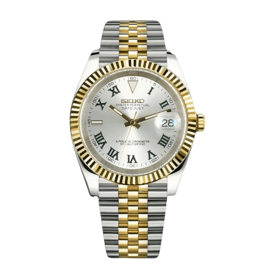Seiko Mod Datejust Two-Tone Wimbledon