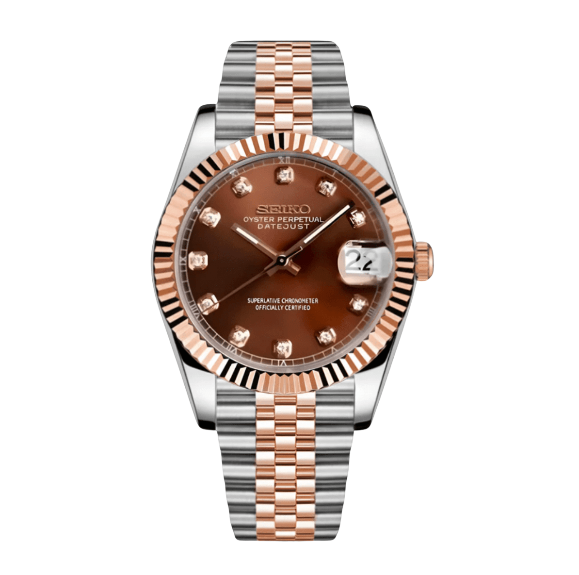 Seiko Mod Datejust Twotone Gem