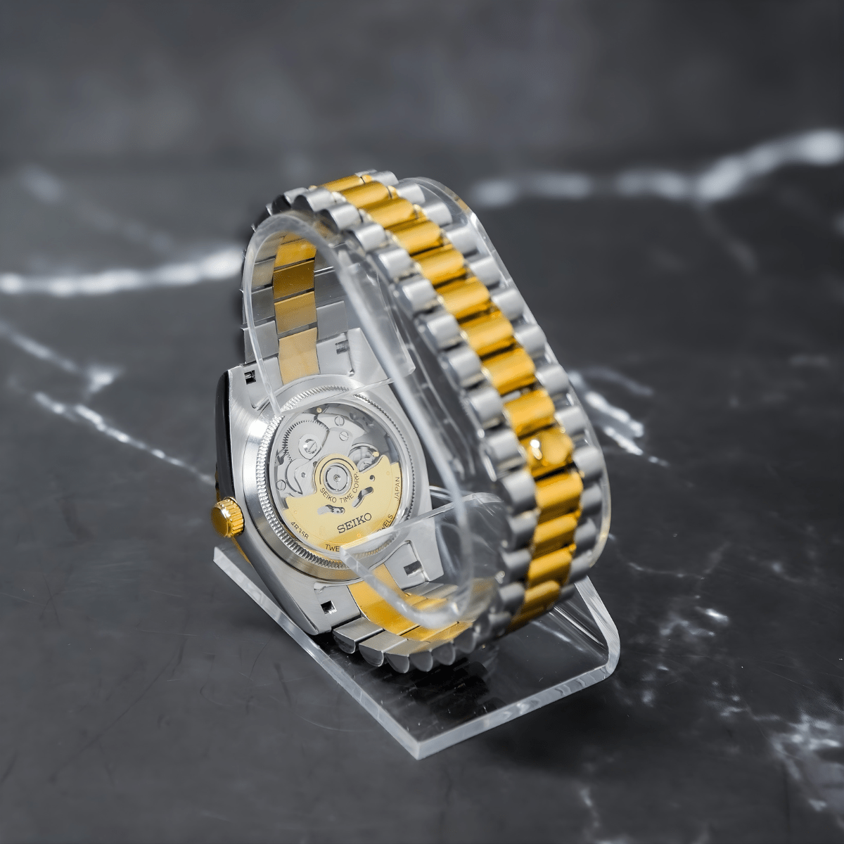 Seiko Mod Datejust Twotone Gold Gem