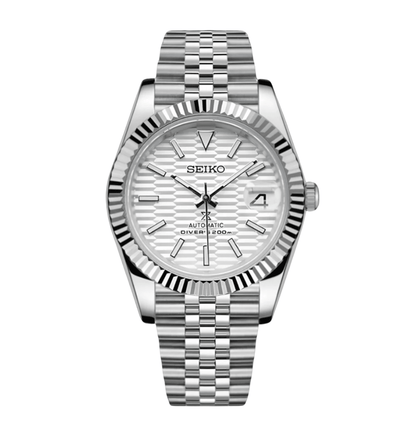Seiko Mod Datejust White Motif