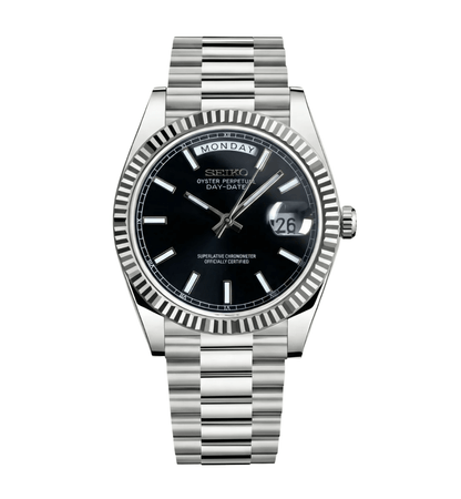 Seiko Mod Day-Date Black