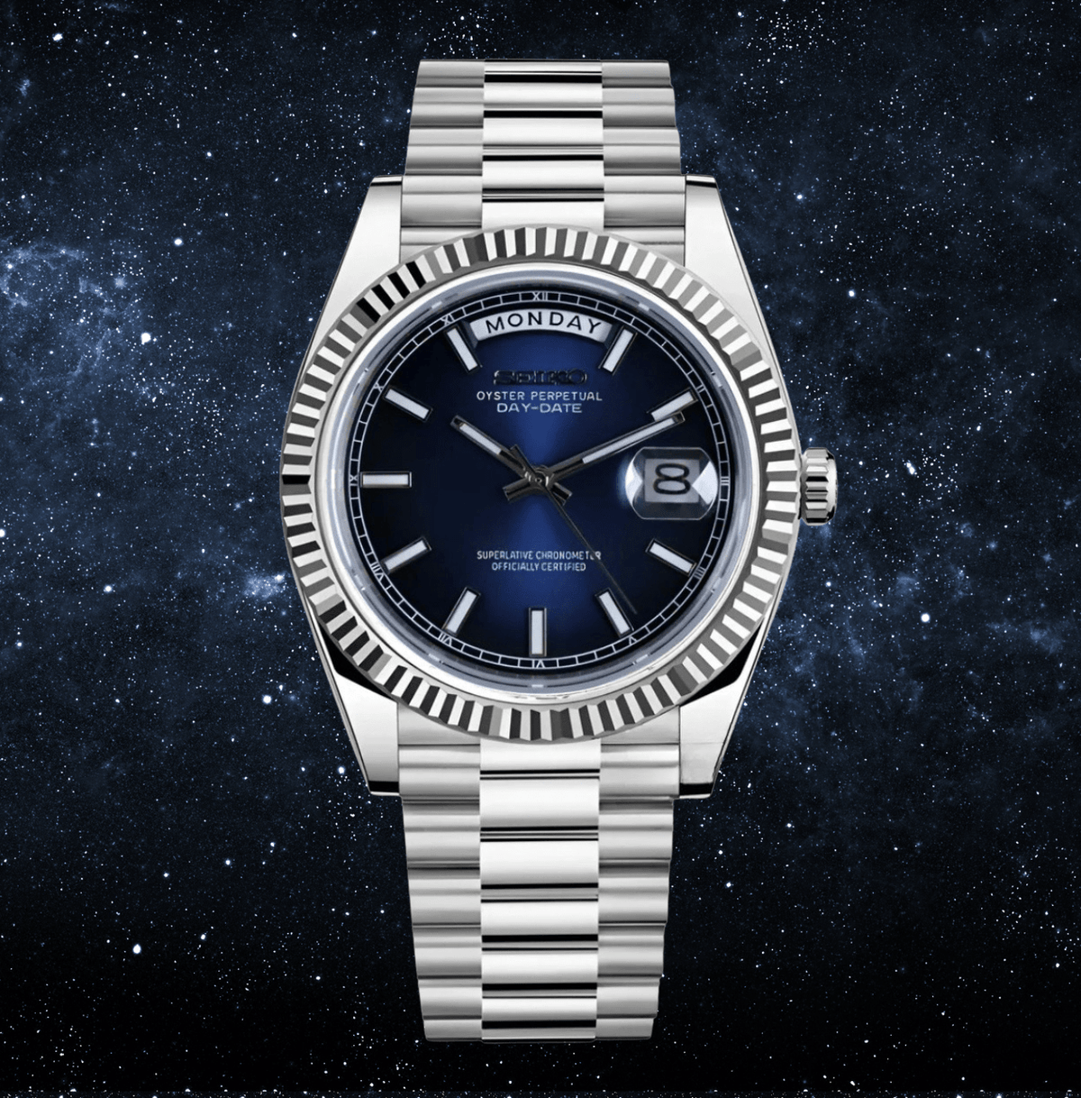 Seiko Mod Day-Date Classic Blue